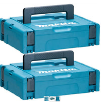 Makita 821549-5 Type 1 Makpac Connector Stacking Small Case No Inlay Twin Pack