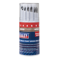 Sealey Brad Point Wood Drill Bit Set 11pc AK5703