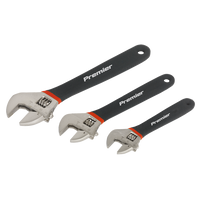 Sealey Premier Adjustable Ni-Fe Finish Wrench Set 3pc AK907