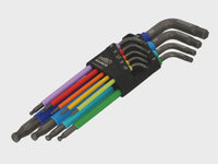 Bahco C1997LM/9P Metric Long Ball End Coloured Hex L-Key Set, 9 Piece BAHC1997LM9P