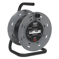 Sealey BCR25 25m Cable Reel with Thermal Trip 4 x 230V Sockets