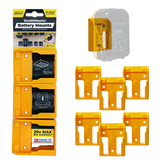 StealthMounts DeWalt 18V & Flexvolt Battery Mounts Pack of 6 SMT-BM-DW20-YLW