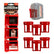 StealthMounts Milwaukee M18 Battery Mounts Pack of 6 SMT-BM-MW18-RED