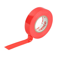 Timco 25m x 18mm PVC Insulation Tape Highly Dielectric Strength Red  ITRED
