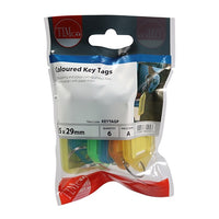 Timco Coloured Key Tags Mixed Colours KEYTAGP