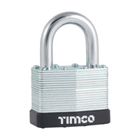 Timco 50mm Laminated Padlock Hardened steel shackle LSP50