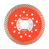 Timco 115mm Addax Multi-Material Premium Diamond Blade Turbo Continuous 115 x 22.2mm MM115222