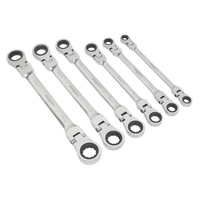 Sealey S0806 6pc Flexi-Head Double End Ratchet Ring Spanner Set