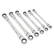 Sealey S0806 6pc Flexi-Head Double End Ratchet Ring Spanner Set