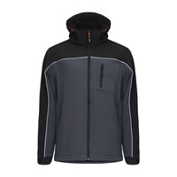 Timco Softshell Jacket Waterproof 4-way Stretch Fabric Grey/Black Extra Large SSJ1201XL