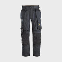 Snickers AllroundWork Stretch Loose Fit Trousers with Holster Pockets Steel Grey - 32" Leg 35" Waist 62515804050