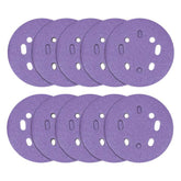 Trend Aluminium Oxide Random Orbital 8-Hole Sanding Disc 10pc 125mm 120 grit AB/125/120A