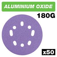 Trend Aluminium Oxide Random Orbital Sanding Disc 180 Grit 125mm 50pc AB/125/180A/B