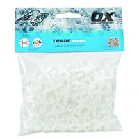 OX 4mm Trade Cross Shaped Tile Spacers Pack of 250 - OX-T160904