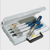 Stanley 0-16-130  5002 Bevel Edge Chisel Set 4 Piece With Stone & Oil STA016130