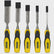 Stanley 2-16-885 Dynagrip Bevel Chisel with Strike Cap Set of 5 STA216885