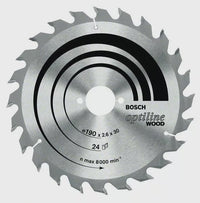 Bosch 190mm 12T Wood Circular Saw Blade Optiline 190mm x 30mm x 12T 2608641187